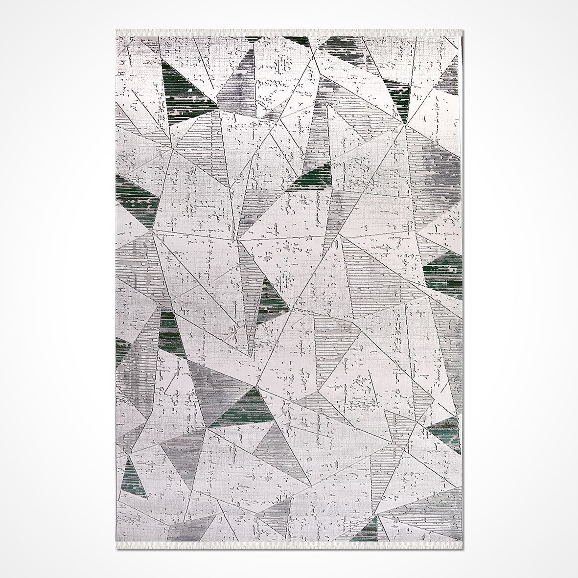 Crea Halı Stone Koleksiyonu 17136K Modern Makine Halısı Gri Yeşil My Crea Home 80x150