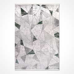 Crea Halı Stone Koleksiyonu 17136K Modern Makine Halısı Gri Yeşil My Crea Home 80x150
