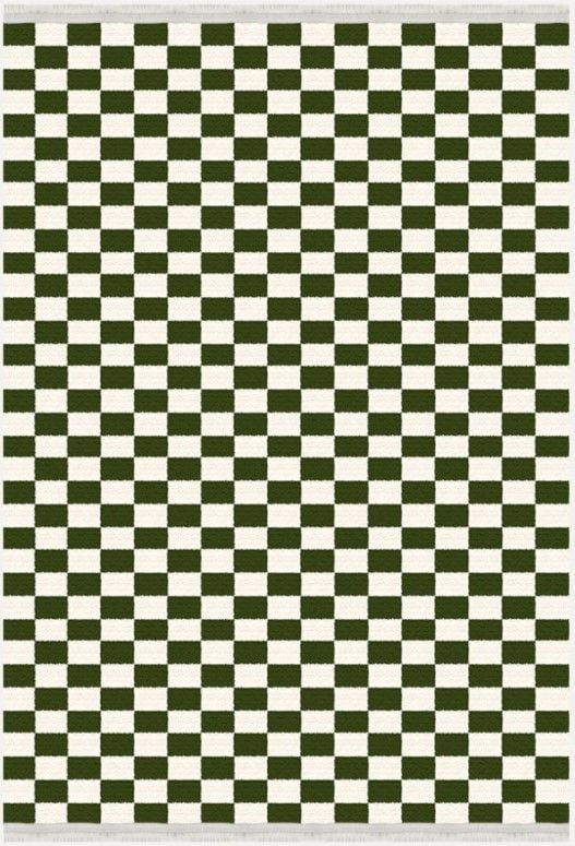 Drom Kaymaz Tabanlı Yıkanabilir Siyah Beyaz Damalı Modern Salon Koridor Mutfak Halısı