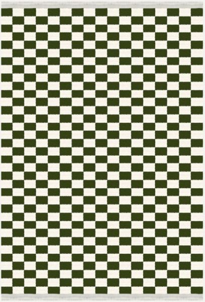 Drom Kaymaz Tabanlı Yıkanabilir Siyah Beyaz Damalı Modern Salon Koridor Mutfak Halısı