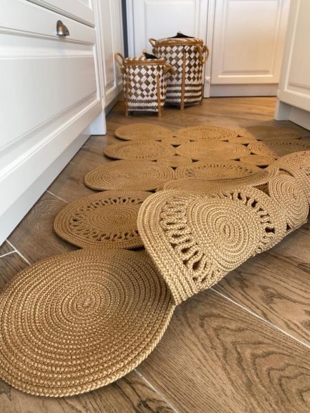 Halımax Milda 67 Jüt Kilim Hasırlı El Örgüsü Kilim Dikdörtgen Jüt Halı