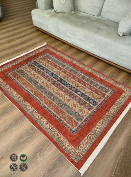 Drom Kaymaz Tabanlı Yıkanabilir Multi Etnik Salon Koridor Mutfak Halısı