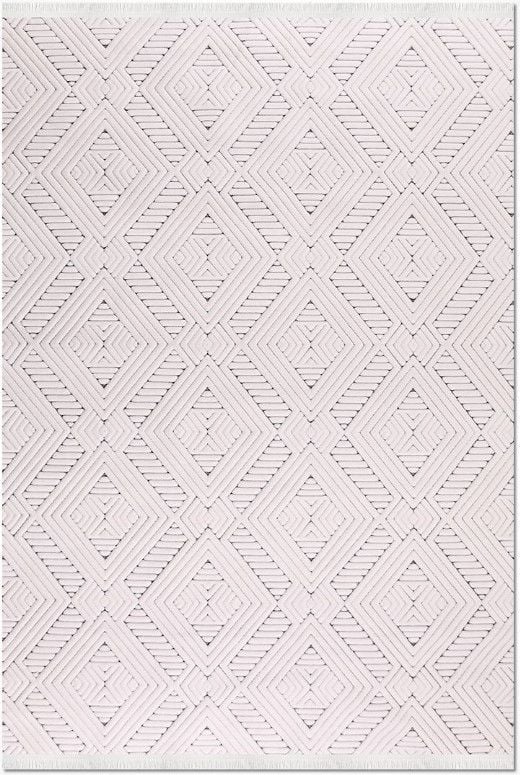 Crea Halı Havai HP07K Beyaz Ekstra Yumuşak Tuşeli Hav Toz Vermez Salon Halısı My Crea Home