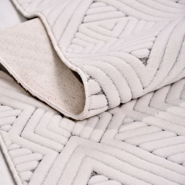 Crea Halı Havai HP07K Beyaz Ekstra Yumuşak Tuşeli Hav Toz Vermez Salon Halısı My Crea Home