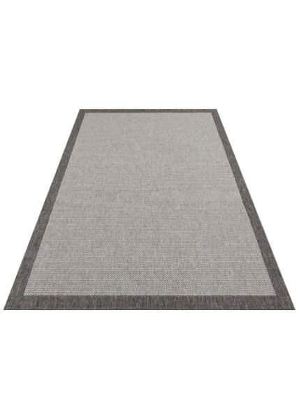 Eko Halı Mono Mno 05 Antrasit Black Hav Toz Vermez Sisal Halı Kolay Temizlenen Halı Hasır Dokulu Modern Halı