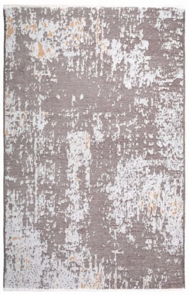Lina Çift Taraflı %100 Pamuk Kilim Modern Yıkanabilir Şönil Kilim 10407-B Bej Gri Koridor Mutfak Salon Şönil Halı Çift Taraflı Yolluk
