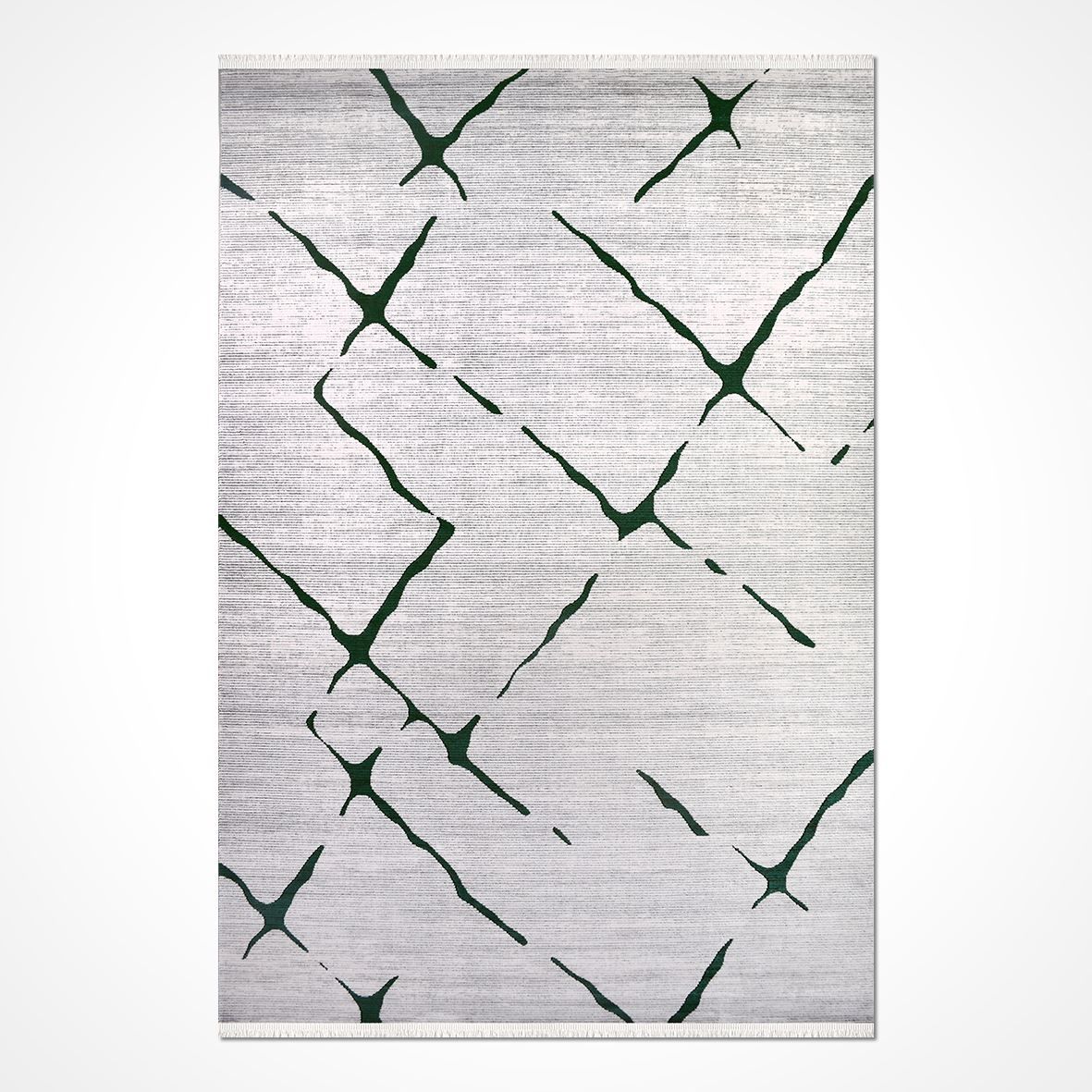 Crea Halı Stone Koleksiyonu 17138K Modern Makine Halısı Gri Yeşil My Crea home 80x300