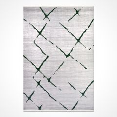 Crea Halı Stone Koleksiyonu 17138K Modern Makine Halısı Gri Yeşil My Crea home 80x300