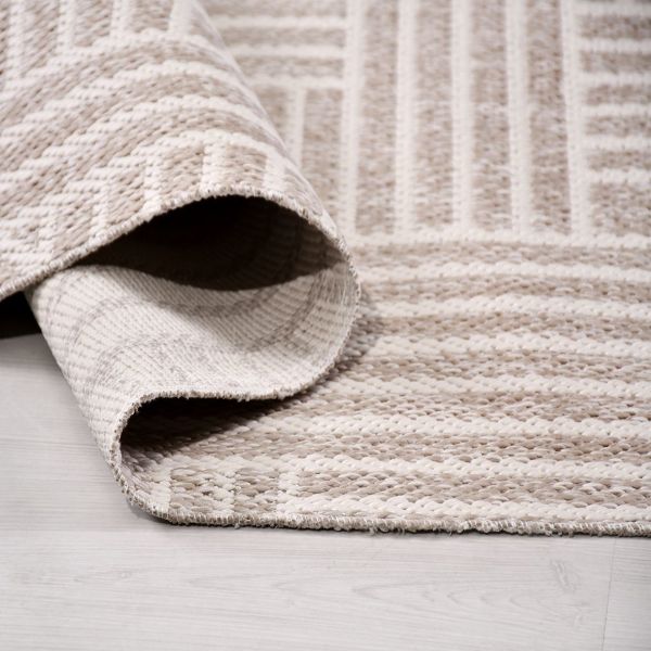 Crea Halı Epsilon EP01K Bej Hav Toz Vermez Sisal Halı Kolay Temizlenen Hasır Dokulu Modern Halı