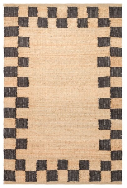Eko Halı Echo Jüt Natural Black XW ECH 13 Jüt Sisal Örgü Halı Modern İthal Jüt Halı