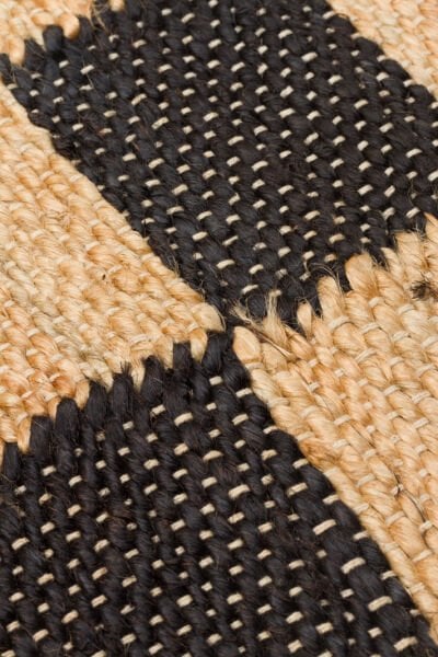 Eko Halı Echo Jüt Natural Black XW ECH 13 Jüt Sisal Örgü Halı Modern İthal Jüt Halı