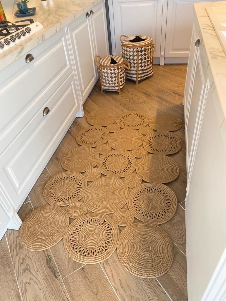 Halımax Milda 67 Jüt Kilim Hasırlı El Örgüsü Kilim Dikdörtgen Jüt Halı 90 x 150