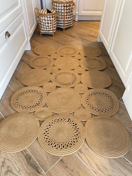 Halımax Milda 67 Jüt Kilim Hasırlı El Örgüsü Kilim Dikdörtgen Jüt Halı 100 x 200