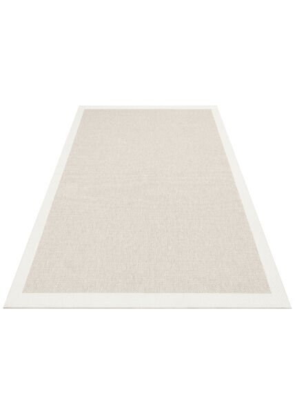 Eko Halı Mono Mno 05 Beige Cream Hav Toz Vermez Sisal Halı Kolay Temizlenen Hasır Dokulu Modern Halı