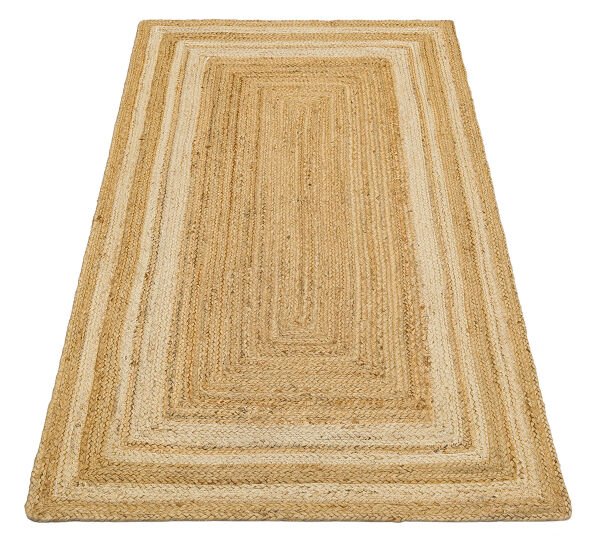 Eko Halı Echo ECH 10 Natural White XW Jüt Sisal Örgü Halı Modern İthal Jüt Halı Salon Oturma Odası Mutfak Balkon Jüt Halı Jüt Kilim Yolluk