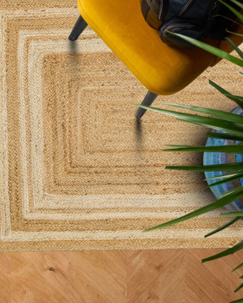 Eko Halı Echo ECH 10 Natural White XW Jüt Sisal Örgü Halı Modern İthal Jüt Halı Salon Oturma Odası Mutfak Balkon Jüt Halı Jüt Kilim Yolluk