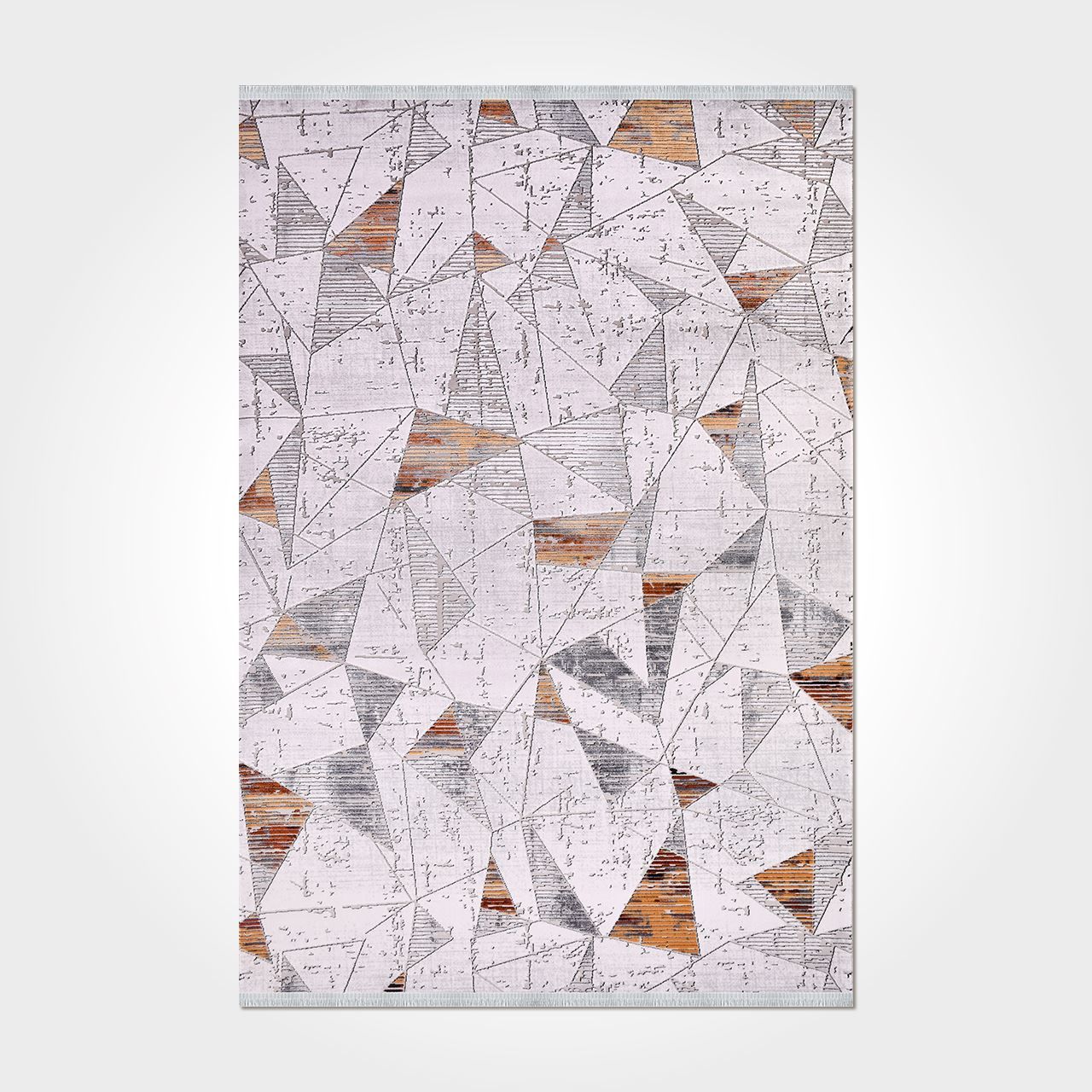 Crea Halı Stone Koleksiyonu 17169 Gri - Bakır Makine Halısı My Crea Home 80x200