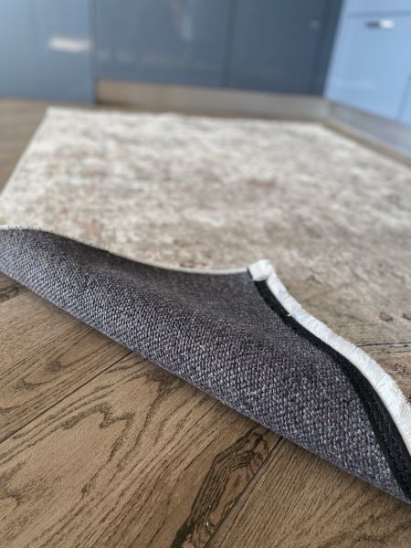 Halımax Dara 55 Krem Etnik Vintage Halı Yıkanabilir Kaymaz Taban Modern Halı | Salon, Oturma Odası Mutfak Yatak Odası ve Antre Halısı