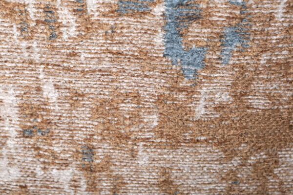 Lina Çift Taraflı %100 Pamuk Kilim Modern Yıkanabilir Şönil Kilim 10407-E Mavi Kahve Koridor Mutfak Salon Şönil Halı Çift Taraflı Yolluk