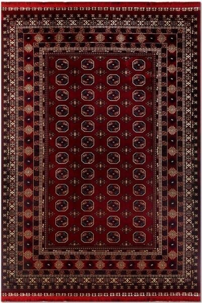 Crea Halı Altay HT02 Klasik Kırmızı  Afgan Halısı Etnik Makine Dokuma Oturma Odası Salon Halısı My Crea Home