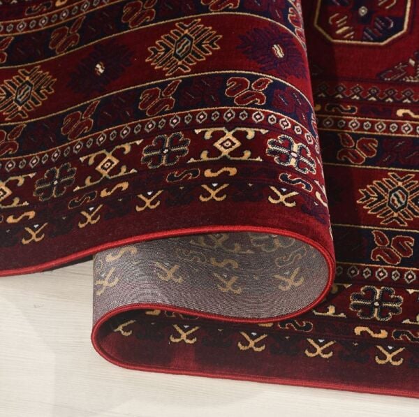 Crea Halı Altay HT02 Klasik Kırmızı  Afgan Halısı Etnik Makine Dokuma Oturma Odası Salon Halısı My Crea Home