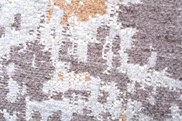 Lina Çift Taraflı %100 Pamuk Kilim Modern Yıkanabilir Şönil Kilim 10407-H Gri Kahve Koridor Mutfak Salon Şönil Halı Çift Taraflı Yolluk