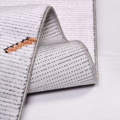 Crea Halı Stone Koleksiyonu 17171K Modern Makine Halısı Gri Bakır My Crea Home 160x230