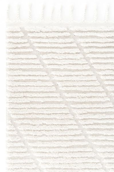 Eko Halı Terazzo 08 White Hav Toz Vermez Kabartmalı Yumuşak ve Parlak Tuşeli İskandinav Halı