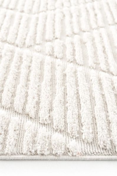 Eko Halı Terazzo 08 White Hav Toz Vermez Kabartmalı Yumuşak ve Parlak Tuşeli İskandinav Halı