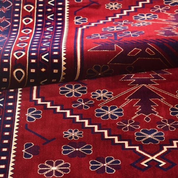 Crea Halı Altay HT03 Klasik Kırmızı  Afgan Halısı Etnik Makine Dokuma Oturma Odası Salon Halısı My Crea Home