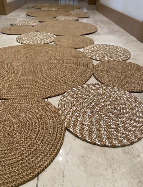Milda 79 Jüt Hasırlı El Örgüsü Çift Taraflı Kilim Jüt Halı Hasır milda jüt kilim halı