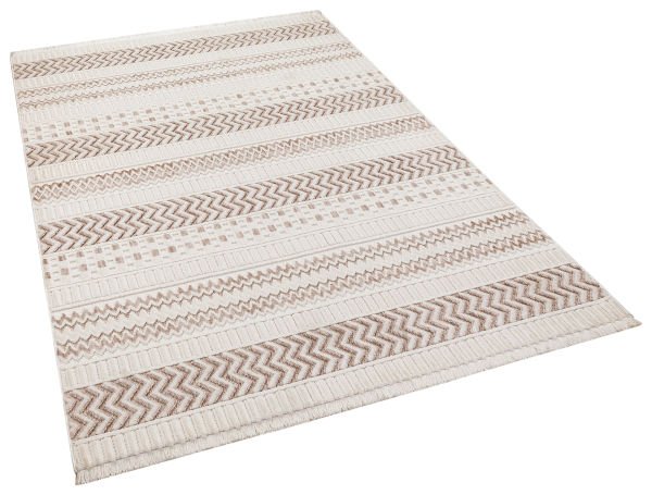 Türkmen Halı Harvey HR02 Bej Kabartmalı Modern Dokuma Salon Halısı