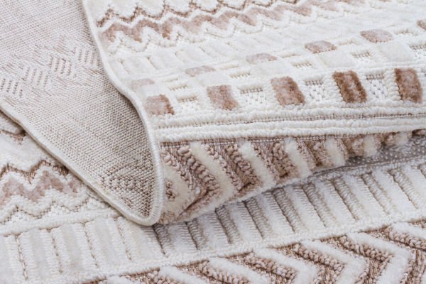 Türkmen Halı Harvey HR02 Bej Kabartmalı Modern Dokuma Salon Halısı