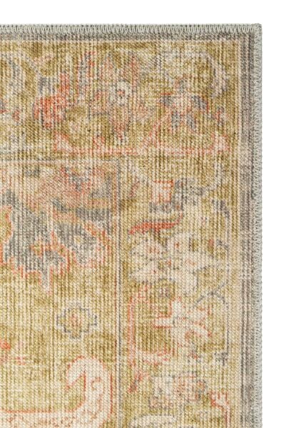 Eko Halı Elista Vintage ELS 206 Olive Yumuşak Dokuma Kaymaz Tabanlı Yıkanabilir Modern Halı Salon Oturma Odası Mutfak Koridor Halısı