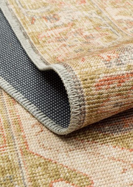 Eko Halı Elista Vintage ELS 206 Olive Yumuşak Dokuma Kaymaz Tabanlı Yıkanabilir Modern Halı Salon Oturma Odası Mutfak Koridor Halısı