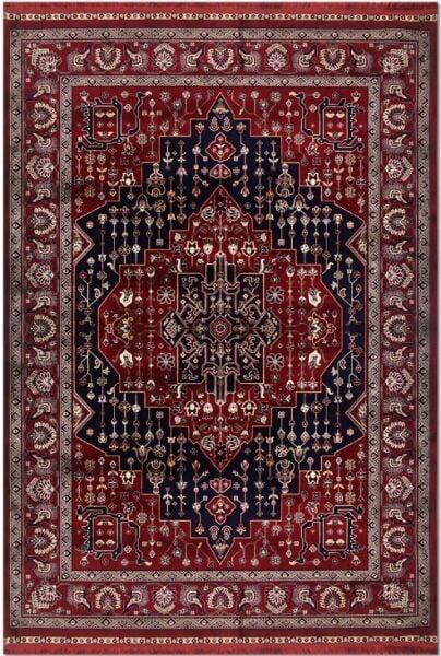 Crea Halı Altay HT04 Klasik Kırmızı  Afgan Halısı Etnik Makine Dokuma Oturma Odası Salon Halısı My Crea Home