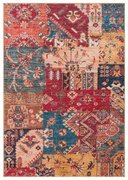 Eko Halı Elista Vintage ELS 205 Multy Yumuşak Dokuma Kaymaz Tabanlı Yıkanabilir Modern Halı Salon Oturma Odası Mutfak Koridor Halısı