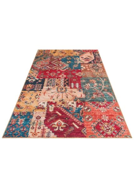 Eko Halı Elista Vintage ELS 205 Multy Yumuşak Dokuma Kaymaz Tabanlı Yıkanabilir Modern Halı Salon Oturma Odası Mutfak Koridor Halısı