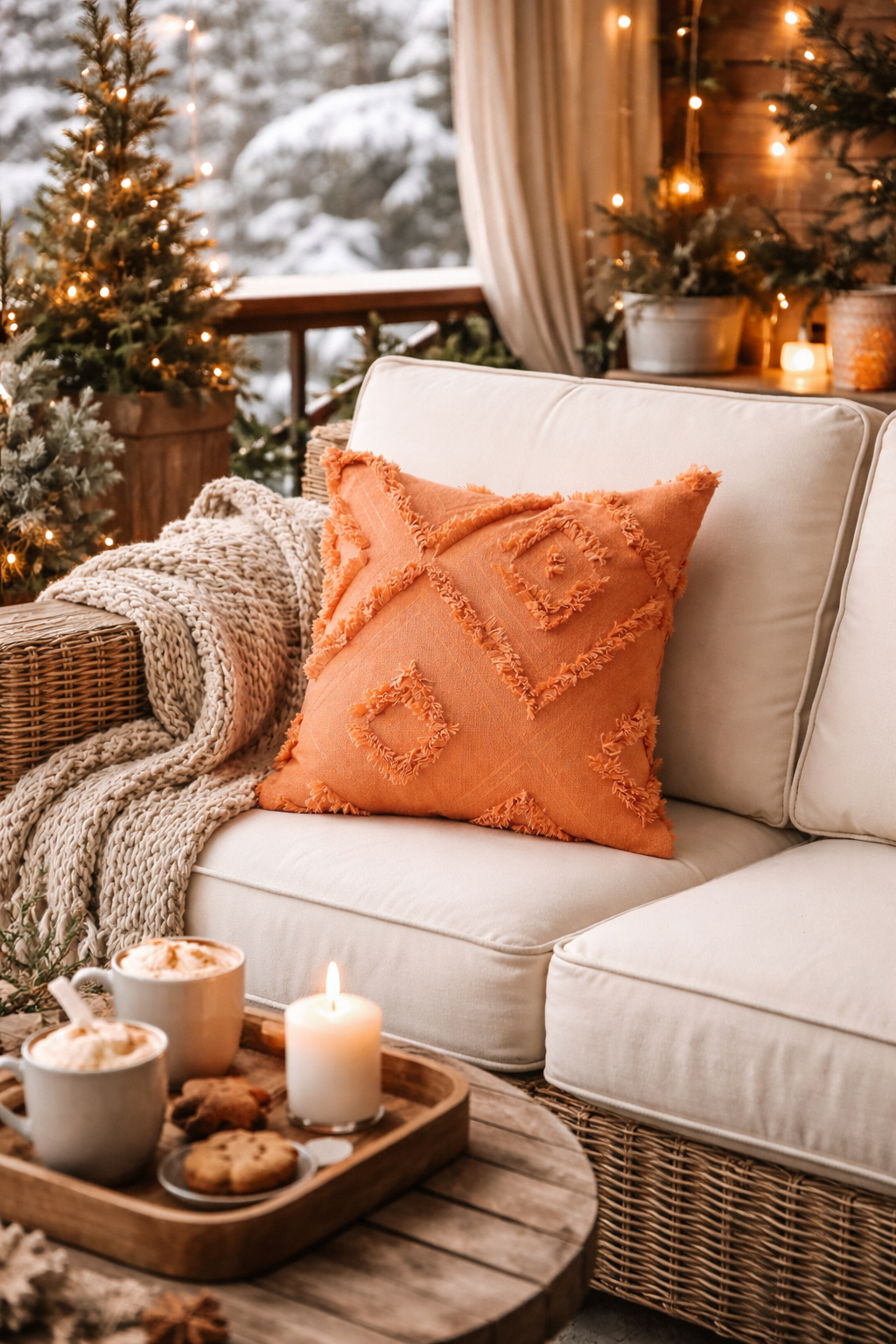 Cloud Peluş Kabartmalı Dekoratif Kırlent Kılıfı Turuncu 43x43cm Yıkanabilir Tasarım Polyester Jakarlı Welsoft Kılıf