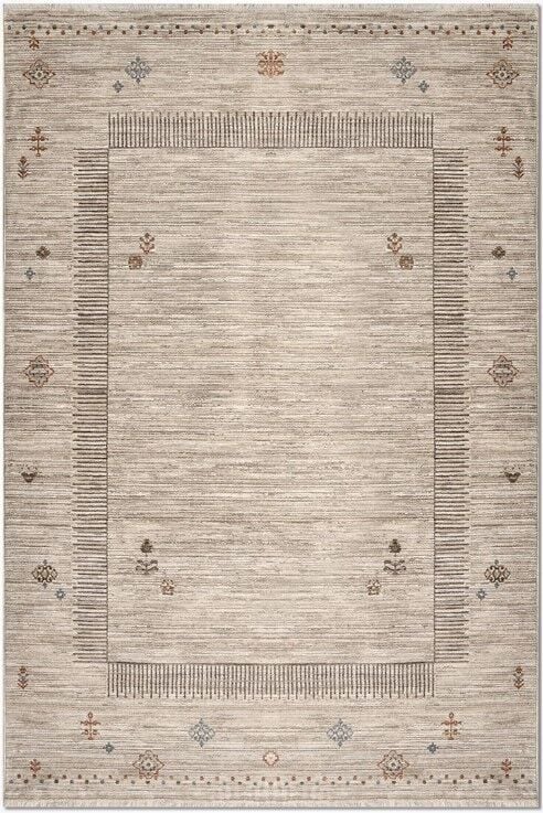 Crea Halı Alya AV01 Vintage Eskitme Desen Yumuşak Tuşeli Etnik Dokuma Taban Etnik Salon Oturma Odası Halısı My Crea Home