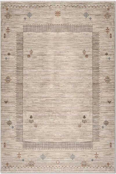 Crea Halı Alya AV01 Vintage Eskitme Desen Yumuşak Tuşeli Etnik Dokuma Taban Etnik Salon Oturma Odası Halısı My Crea Home