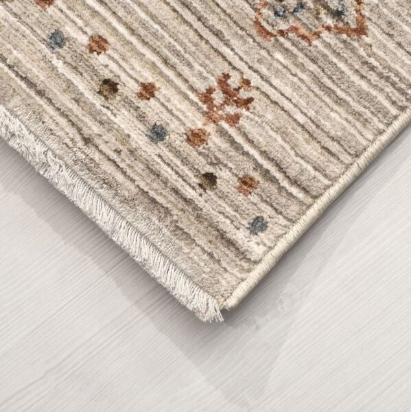 Crea Halı Alya AV01 Vintage Eskitme Desen Yumuşak Tuşeli Etnik Dokuma Taban Etnik Salon Oturma Odası Halısı My Crea Home