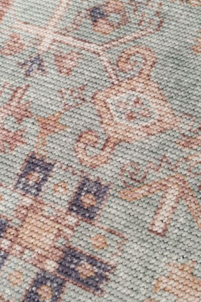 Eko Halı Elista Vintage ELS 204 Blue Beige Yumuşak Dokuma Kaymaz Tabanlı Yıkanabilir Modern Halı Salon Oturma Odası Mutfak Koridor Halısı