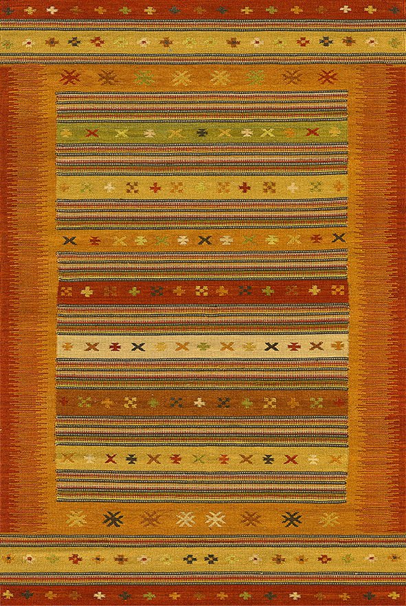 Drom Kaymaz Tabanlı Yıkanabilir Turuncu Canlı Renkli Modern Halı