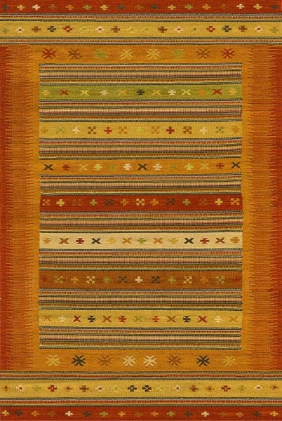 Drom Kaymaz Tabanlı Yıkanabilir Turuncu Canlı Renkli Modern Halı