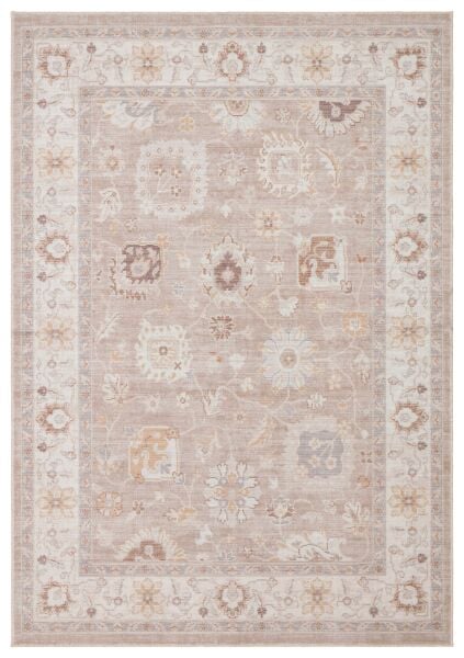Eko Halı Elista Vintage ELS 203 Cream Beige Yumuşak Dokuma Kaymaz Tabanlı Yıkanabilir Modern Halı Salon Oturma Odası Mutfak Koridor Halısı