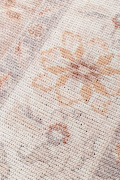 Eko Halı Elista Vintage ELS 203 Cream Beige Yumuşak Dokuma Kaymaz Tabanlı Yıkanabilir Modern Halı Salon Oturma Odası Mutfak Koridor Halısı