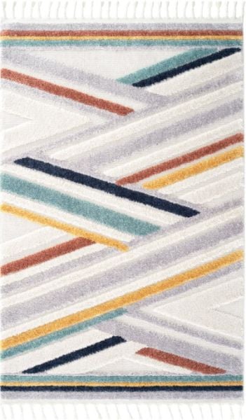 Eko Halı Terazzo 05 Multy Hav Toz Vermez Krem Bej Yumuşak ve Parlak Tuşeli İskandinav Halı