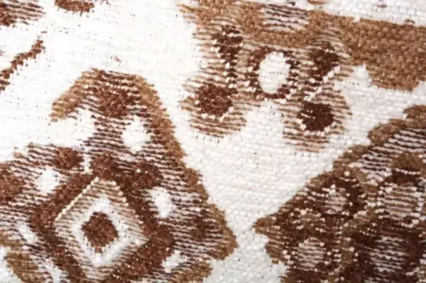 Lina Çift Taraflı %100 Pamuk Kilim Modern Yıkanabilir Şönil Kilim 015-E Bej Kahve Koridor Mutfak Salon Şönil Halı Çift Taraflı Yolluk