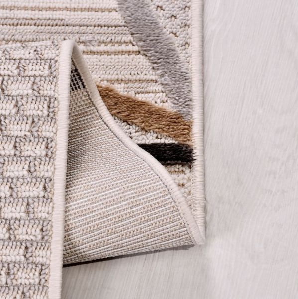 Crea Halı İzgi IM02K Multi Kabartmalı Modern Geometrik Desenli Hav Toz Vermez Salon Halısı  My Crea Home